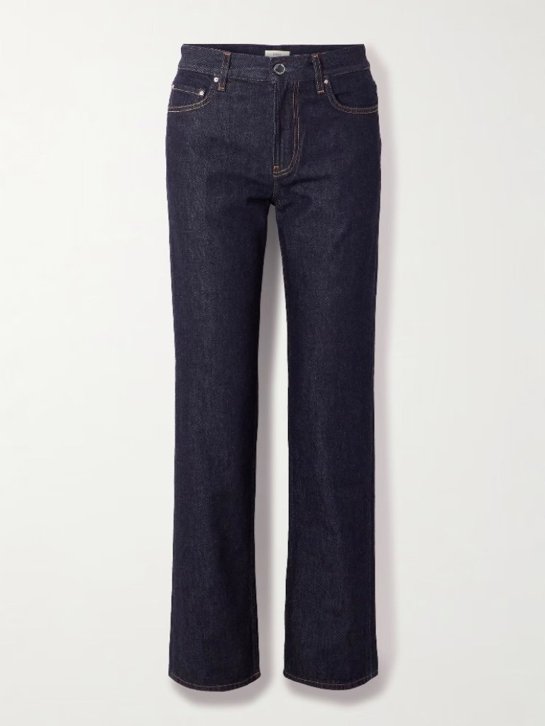 Toteme Low-Rise Straight-Leg Organic Jeans Size 25